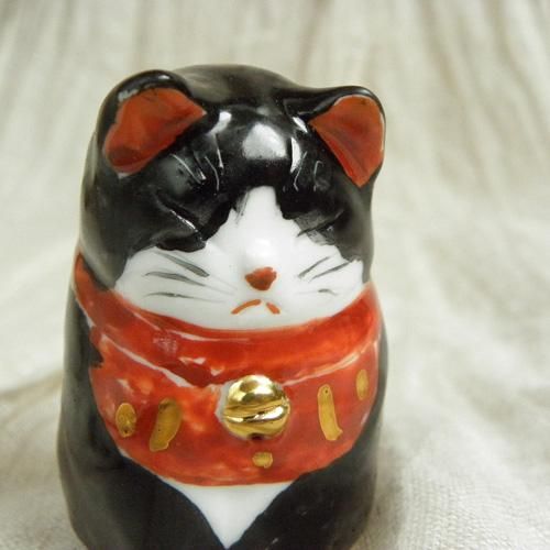 おじぎ猫の置物【ハチワレ猫】ふっくら - 猫雑貨・猫グッズ 猫的 おじぎ猫の置物【ハチワレ猫】ふっくら - 猫雑貨・猫グッズ 猫的
