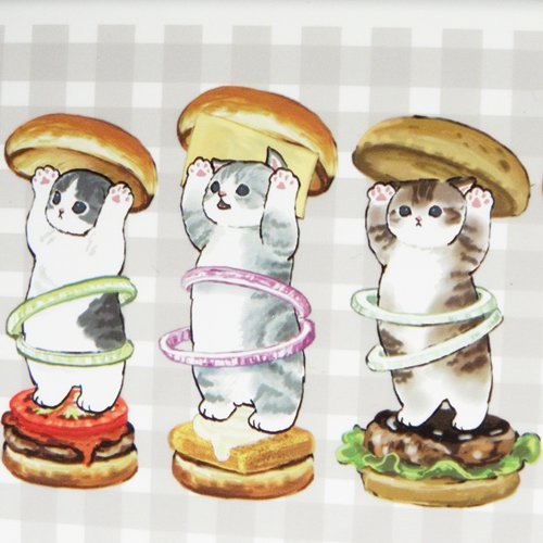 もふさんど ランチボックス【ハンバーガーにゃん】イエロー - 猫雑貨・猫グッズ専門通販 猫的生活百貨店 けいと屋ニコル