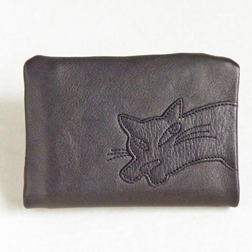 猫のダヤン すごくやわらかチップ【折り財布】黒 - 猫雑貨・猫グッズ専門通販 猫的生活百貨店 けいと屋ニコル
