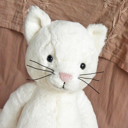 JELLY CAT【白猫】Bashful Cream Kitten Medium - 猫雑貨・猫グッズ ...