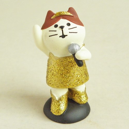 まったり猫の置物 昭和のアイドル猫 ゴールドver 猫雑貨 猫グッズ専門通販 猫的生活百貨店 けいと屋ニコル