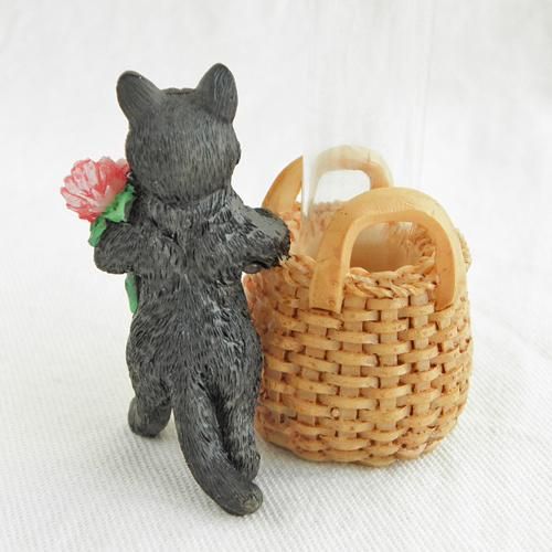 お花をどうぞの黒猫フラワーベース - 猫雑貨・猫グッズ 猫的生活