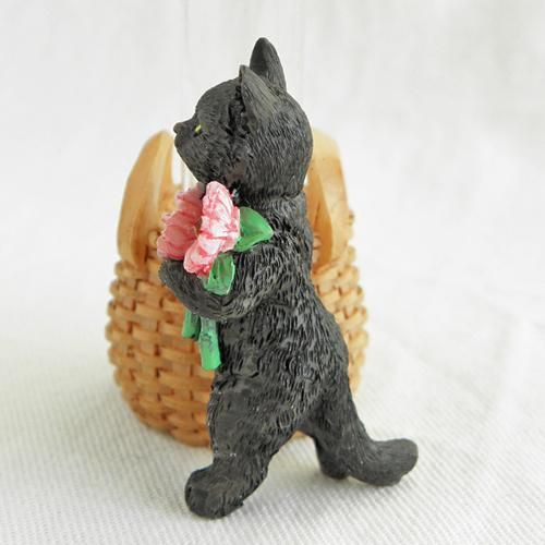 お花をどうぞの黒猫フラワーベース - 猫雑貨・猫グッズ 猫的生活