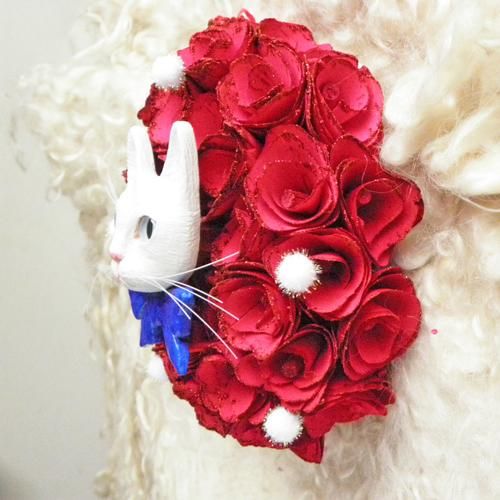 ぷうあ「2猫'S薔薇の窓」「3連リース」 ピヨピヨ1028「お花と風船 3連リース」「見上げる猫さん トイレ