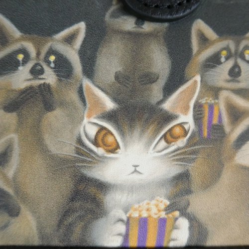 わちふぃーるど 40thアート2つ折り財布【アライグマ】 - 猫雑貨・猫