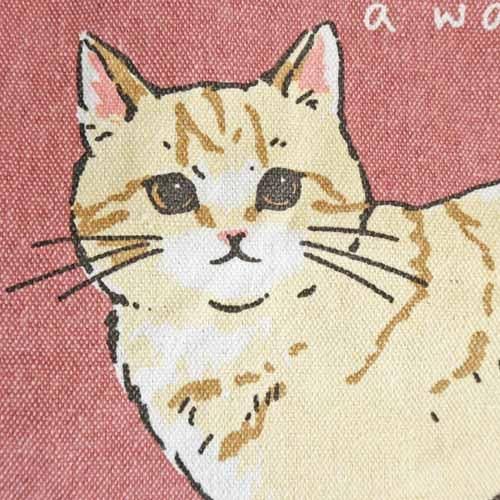 お散歩ミニトートバッグ【マンチカン／オレンジピンク】 - 猫