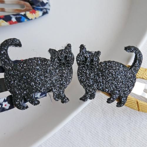 パッチンピン4個セット【黒猫4匹】 - 猫雑貨・猫グッズ 猫的 パッチンピン4個セット【黒猫4匹】 - 猫雑貨・猫グッズ 猫的
