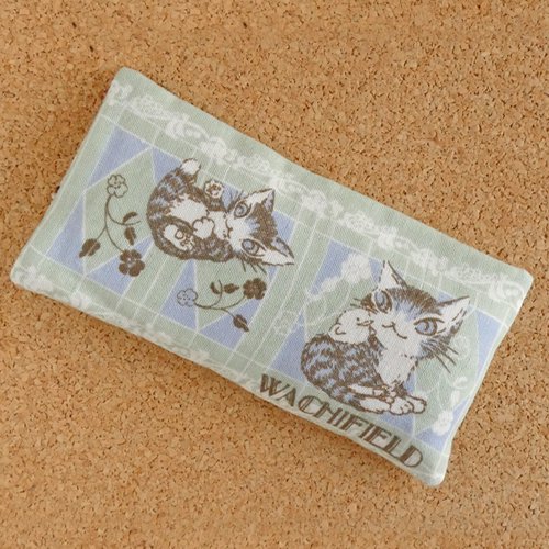 猫のダヤン 小豆アイピロー【アルス】淡いグリーン色 - 猫雑貨・猫