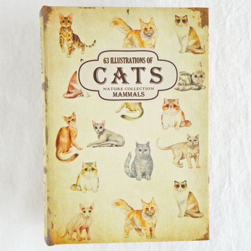 アンティーク風ブック型小物入れ【CATS】 - 猫雑貨・猫グッズ専門通販 