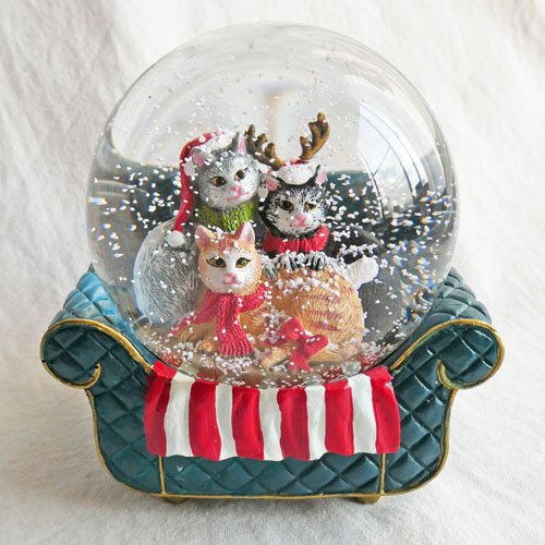 スノードーム【Holiday cats】 - 猫雑貨・猫グッズ 猫的生活百貨店けいと屋ニコル