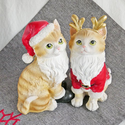 じゃれ猫ちゃん クリスマストナカイ １個 ハンドメイド-