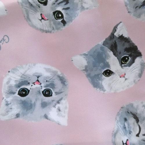 GuGuWorld エコバッグ【猫ネコねこ!】やわらかなピンク色 - 猫