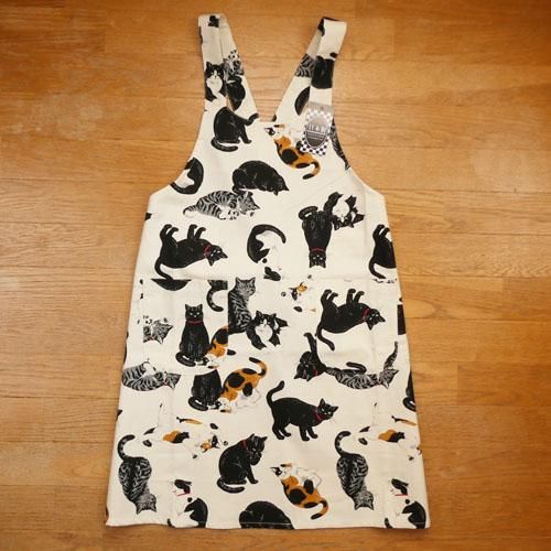 うにゃうにゃ猫エプロン【アイボリー】 - 猫雑貨・猫グッズ 猫的生活