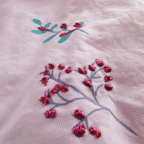 撥水加工 なごなごさん刺繍ワッシャーバッグ【Mサイズ】ピンク色 撥水加工 なごなごさん刺繍ワッシャーバッグ【Mサイズ】ピンク色