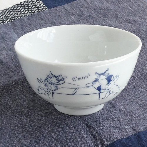 茶碗 猫獣戯画 わちふぃーるど ダヤン ネコグッズ 熱く