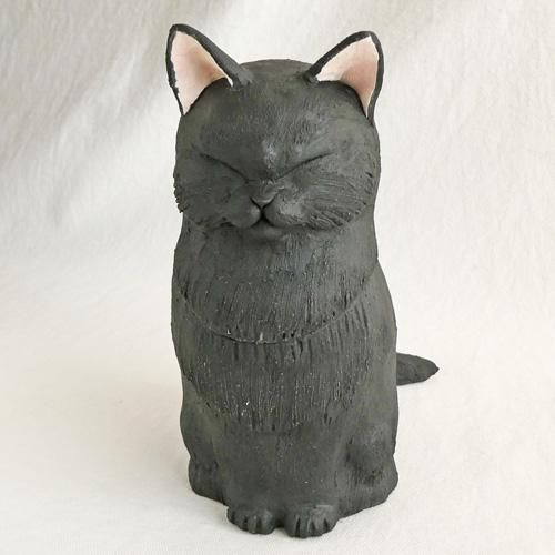 ひみつの猫型小物入れ【黒猫】長毛ver. - 猫雑貨・猫グッズ 猫的
