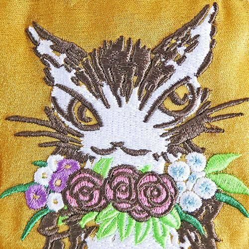 アンティークキルト＆アニマル刺繍わんちゃん♡ねこちゃんハンドメイド刺繍·͜· ♡ アンティークキルト＆アニマル刺繍わんちゃん♡ねこちゃん