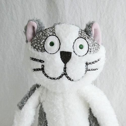 【最終値下げ】マンハッタナーズ　くたくた猫　ビッグサイズ　グレー マンハッタナーズ くたくた猫 ぬいぐるみ 猫 レディース