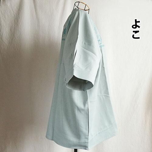 バンダナ柄ＢＯＸシャツ　Ｆ　水浅葱　 わちふぃーるど ダヤン バンダナ柄BOXシャツ F 水浅葱 わちふぃーるど ダヤン : わ