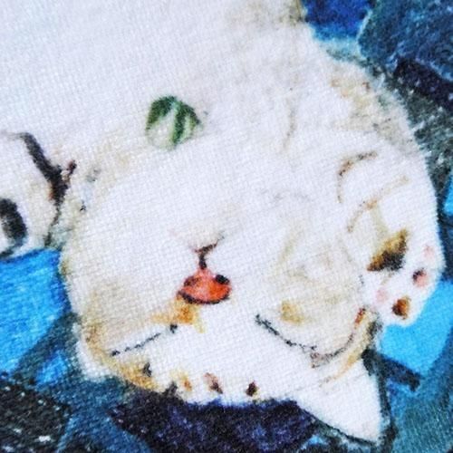 Manhattaner's タオルハンカチ | ミケちゃんと藍染刺し子 - 猫雑貨・猫