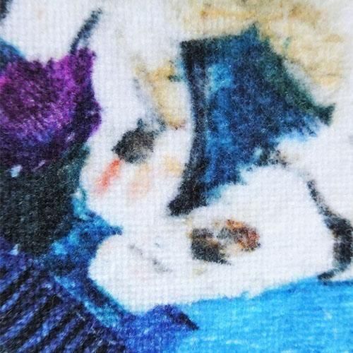 【新品☆未使用】マンハッタナーズ タオル　ハンカチ　 「ミケちゃんと藍染刺し子」 Manhattaner's タオルハンカチ | ミケちゃんと藍染刺し子 - 猫雑貨・猫