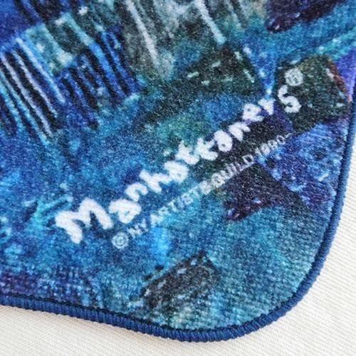 Manhattaner's タオルハンカチ | ミケちゃんと藍染刺し子 - 猫雑貨・猫