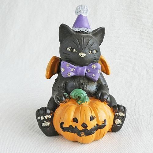 ハロウィンレジンオーナメント | 悪魔にゃ黒猫 - 猫雑貨・猫