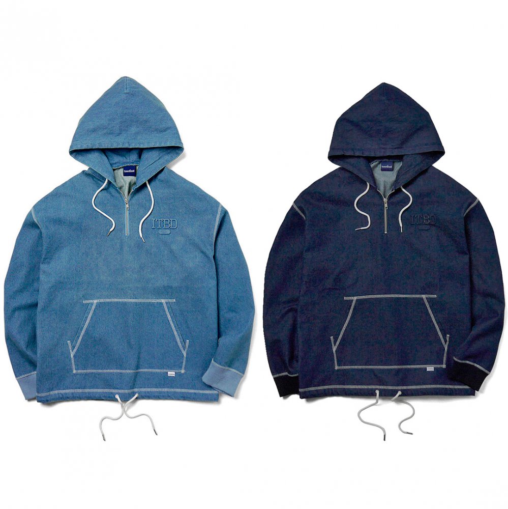 denim blue hoodie