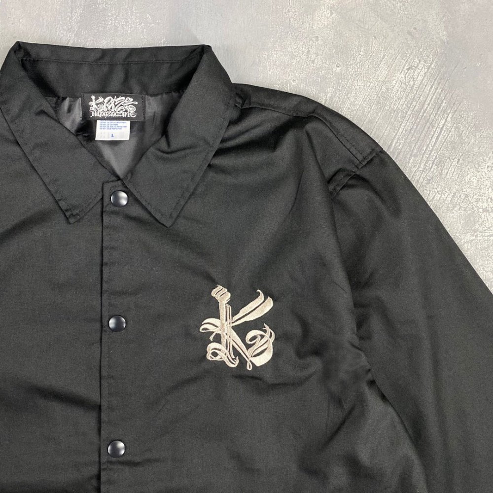 KAZE MAGAZINE 'EMBROIDERY' Coach jacket [BLACK]【受注生産】 - ZAKAI