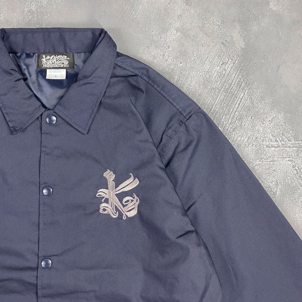 KAZE MAGAZINE 'EMBROIDERY' Coach jacket [NAVY]【受注生産】 - ZAKAI