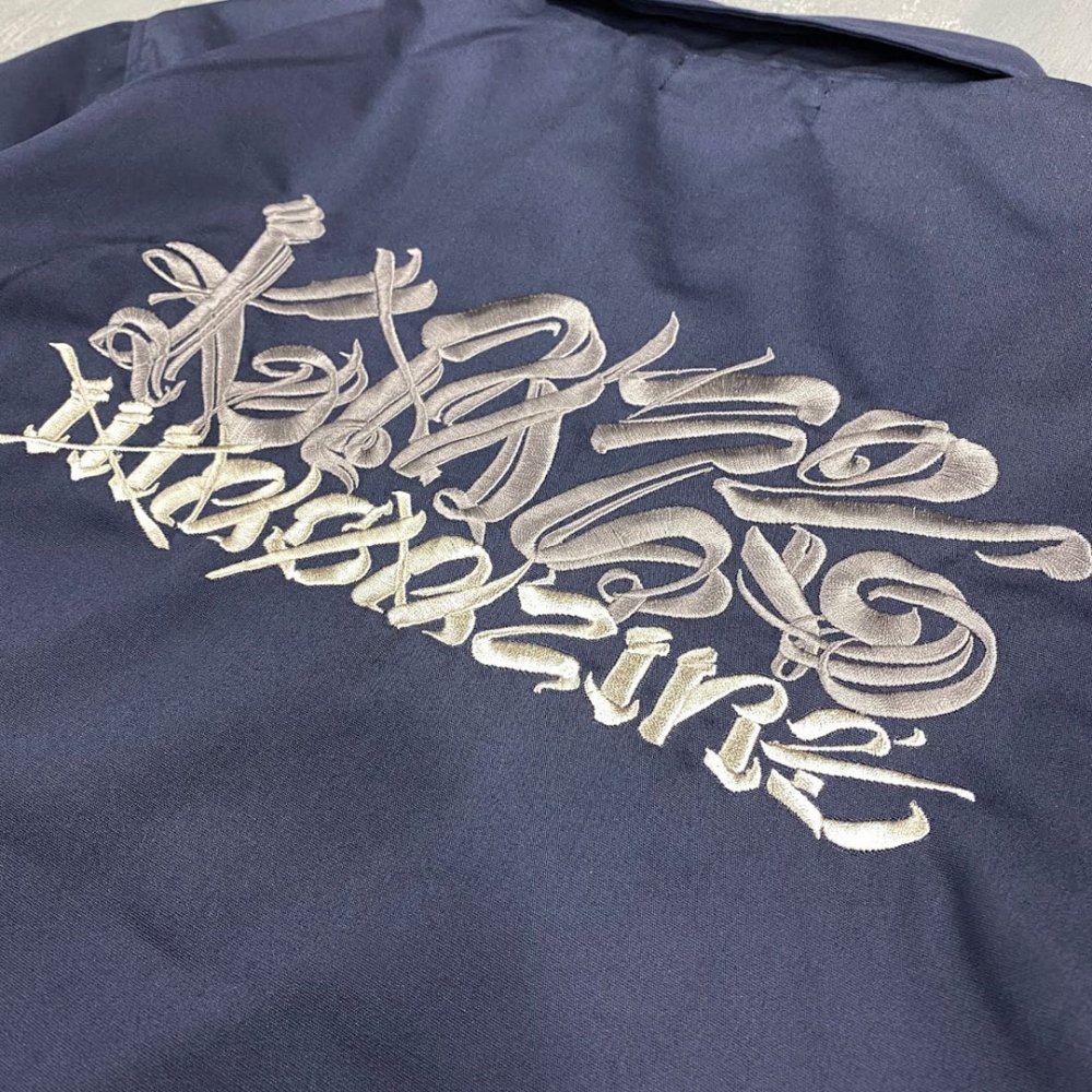 KAZE MAGAZINE 'EMBROIDERY' Coach jacket [NAVY]【受注生産】 - ZAKAI