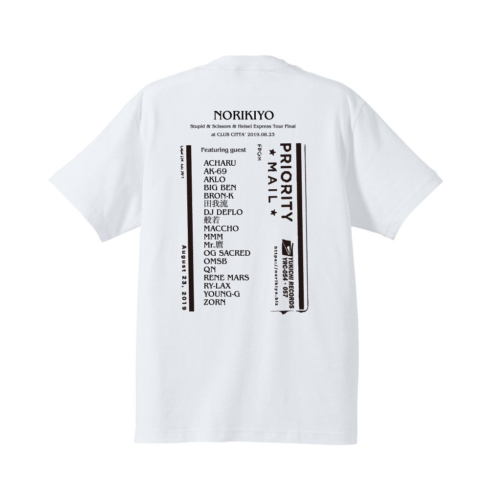 NORIKIYO '馬鹿と鋏と平成エクスプレス' Tour Final Tshirt [WHITE]【数量限定】 - ZAKAI