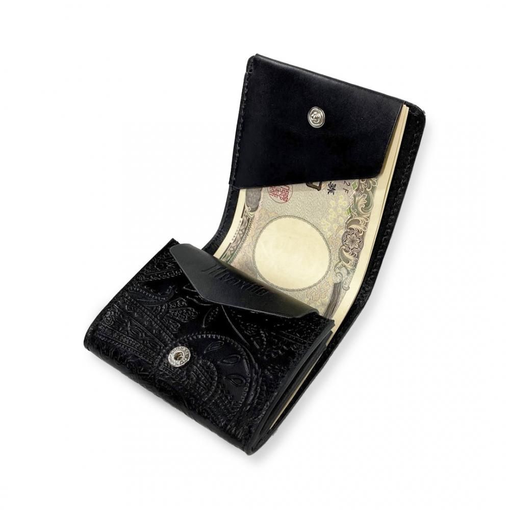 ぺぺい RIVAXIDE 'PAID IN FULL' FOLDED WALLET [Black Paisley