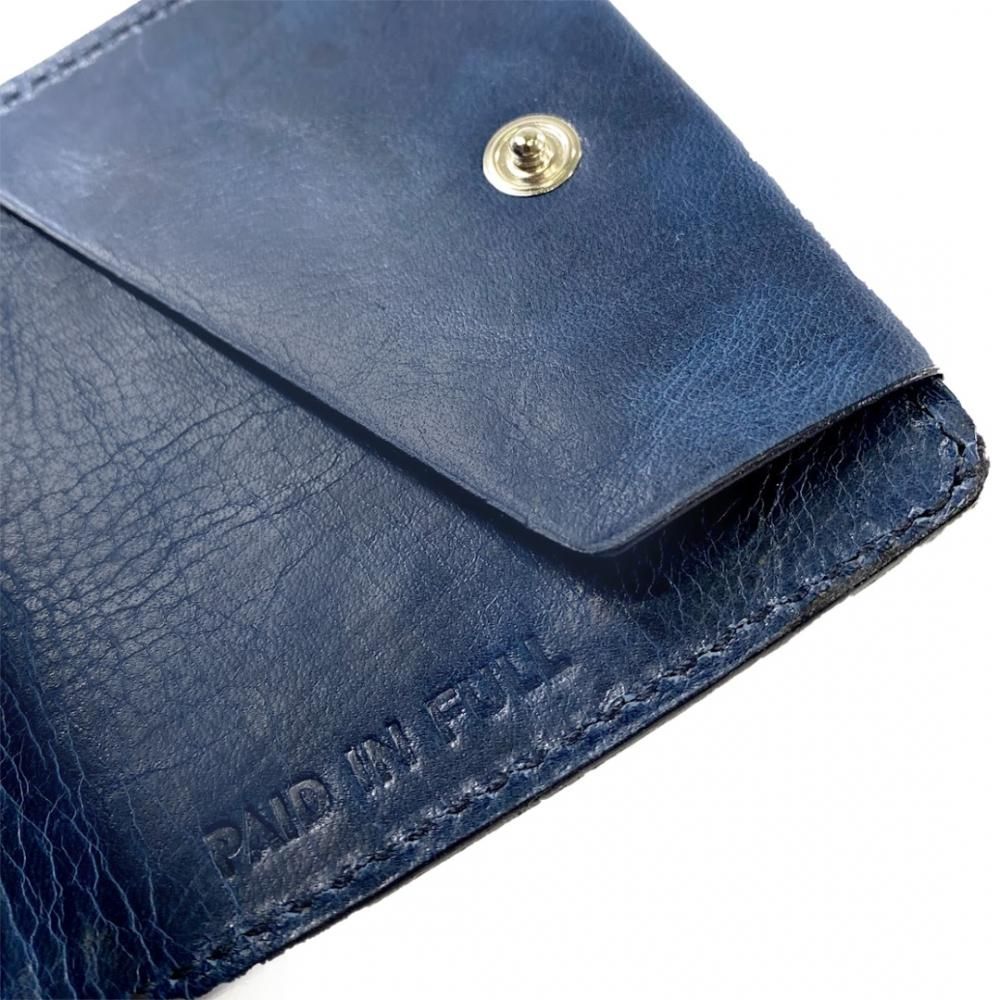 ぺぺい RIVAXIDE 'PAID IN FULL' Minimal Bi-Fold Wallet [Blue Paisley
