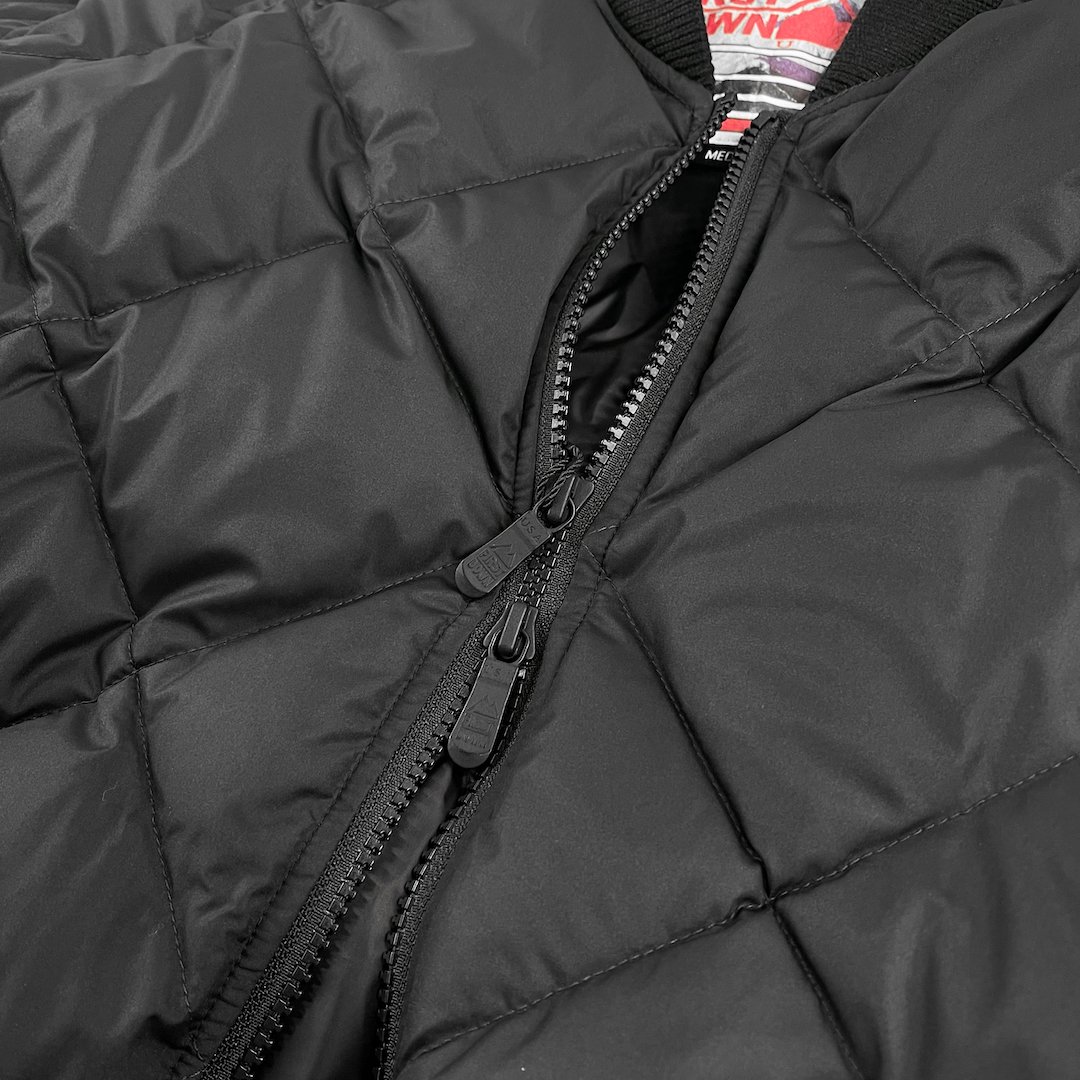 FIRST DOWN 'QUILTED BOMBER' Jacket [BLACK] - ZAKAI