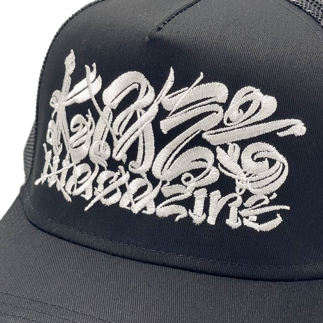 CHAZxKAZEMAGAZINE 'Masterpiece' MESH CAP [BLACK x WHITE] - ZAKAI