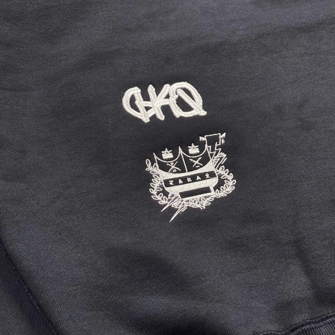GKQ × ZAKAI 'GRACIAS' 12oz Hoodie [NAVY]【限定生産】 - ZAKAI Store