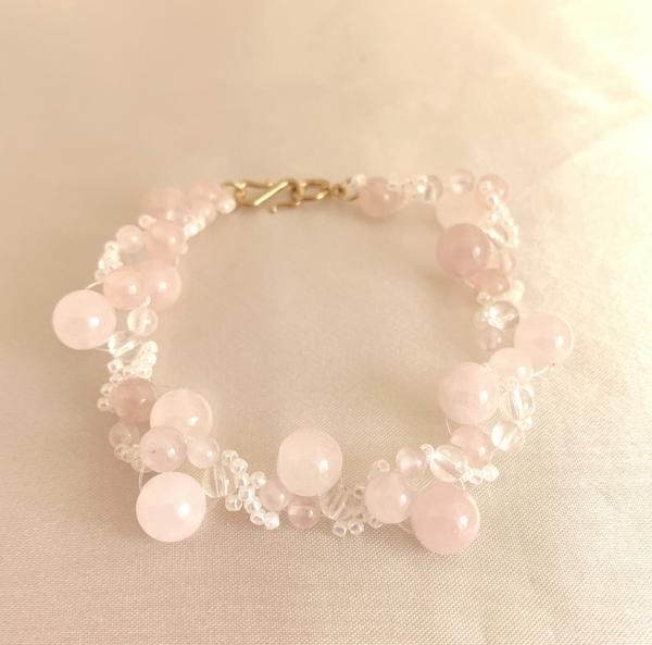 [定休日以外毎日出荷中] ローズクオーツ・オリジナルブレスレット crystal-angel71 - アクセサリー