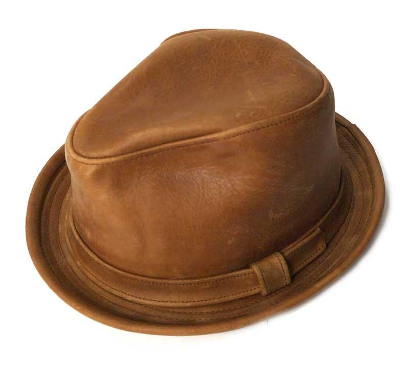 ニューヨークハット New York Hat 9290 レザー フェドラ 革 M 正規販売店】ニューヨークハット New York Hat 本革 レザー ハット