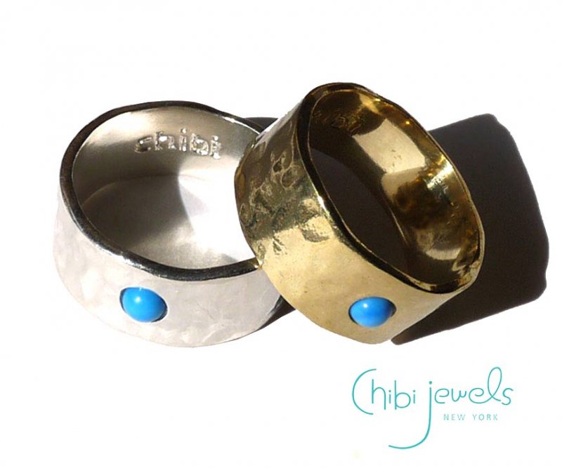 Chibi Jewels（チビジュエルズ）ターコイズリング/Turquoise Band Ring/R117