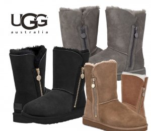 UGG（アグ）ムートンブーツ ジップ付き ベイリージップショート BAILEY ZIP SHORT/1112480<img class='new_mark_img2' src='https://img.shop-pro.jp/img/new/icons16.gif' style='border:none;display:inline;margin:0px;padding:0px;width:auto;' />