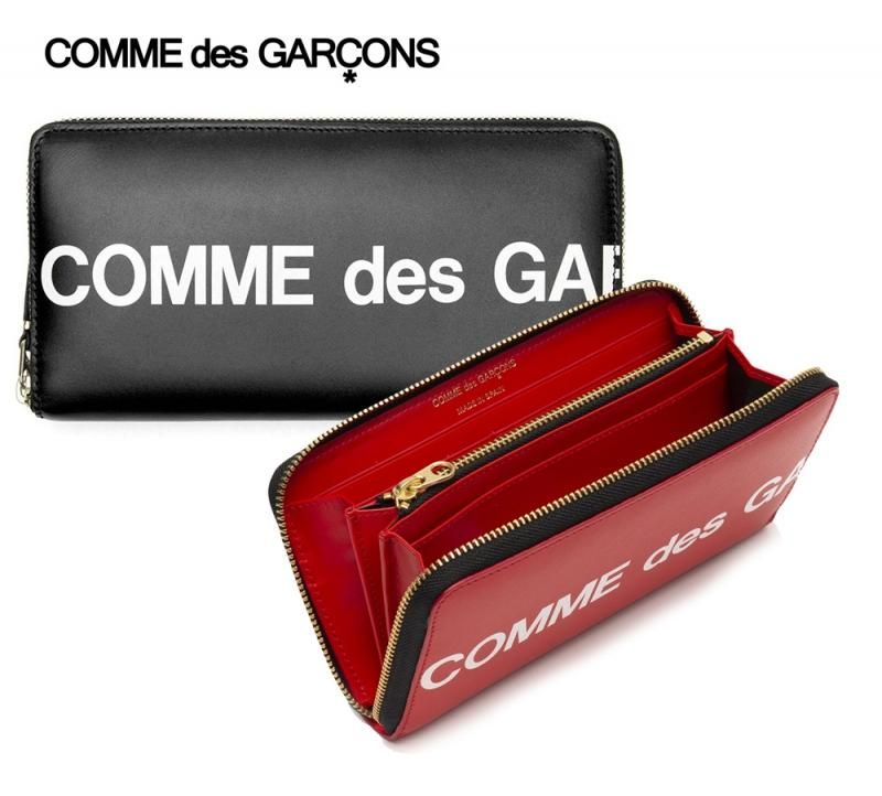 COMME des GARCONS（コムデギャルソン）ロゴ長財布 レッド-