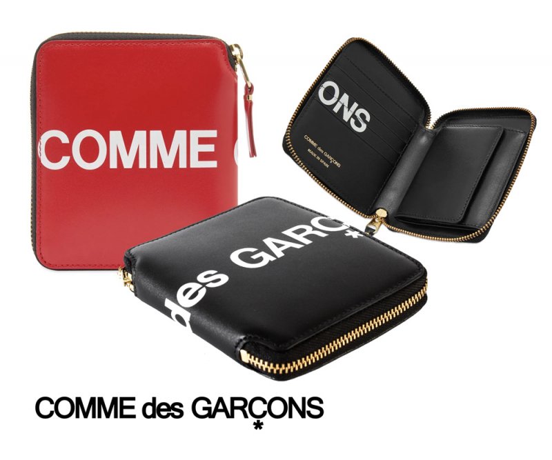 コムデギャルソン(COMME des GARCONS)レザー二つ折り財布 ラウンド