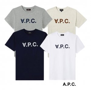 A.P.C.(アーペーセー) ロゴTシャツ メンズ 半袖クルーネック フロッキープリント<img class='new_mark_img2' src='https://img.shop-pro.jp/img/new/icons16.gif' style='border:none;display:inline;margin:0px;padding:0px;width:auto;' />