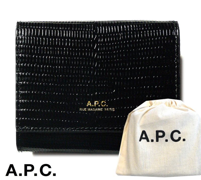 A.P.C.(アーペーセー) 三つ折りレザー財布 コンパクトウォレット CUIR