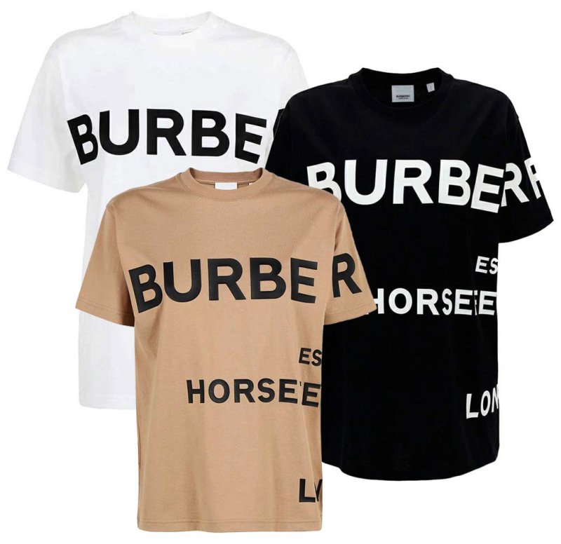 Burberry London England ロゴ Tシャツ オーバーサイズ-