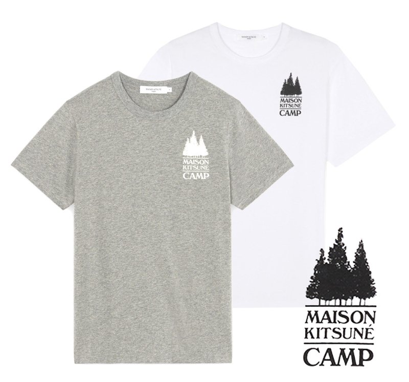 メゾンキツネ（MAISON KITSUNE）Tシャツ メンズ キャンプ ミニ ...
