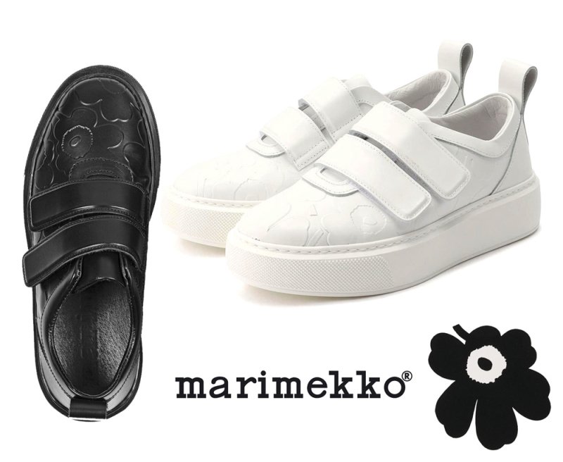 マリメッコ（marimekko）ウニッコ本革レザースニーカー Rinnekedolla シューズ 革靴 レディース