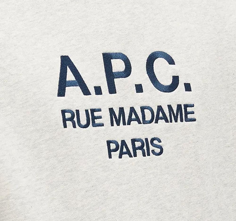 A.P.C.(アーペーセー) ロゴ刺繍スウェットトレーナー メンズ