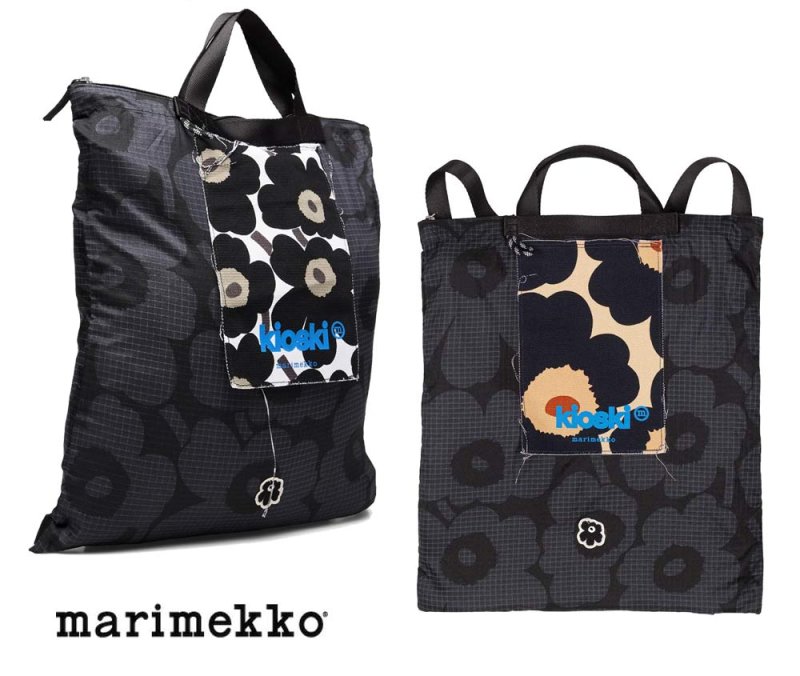 マリメッコ（marimekko）ファニーバックパック ウニッコ柄リュックサック エコバッグ Funny B-Pack Unikko backpack  リサイクルポリエステル 091192 MARIMEKKO KIOSKI